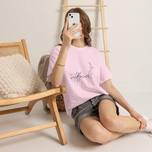 Wildflower Script Floral T-Shirt | Minimal Back Peony Tee
