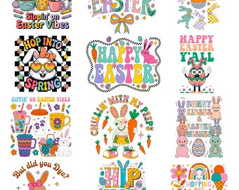 Easter PNG & SVG Bundle | Funny Bunny Squad Hunt Design | Family Shirt Graphic | Digital Download
