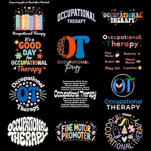 Occupational Therapy PNG SVG Bundle | OT Words Shirt Design | Therapist Graduation | Assistant Tee