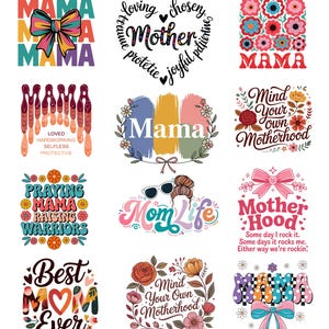 Mors dag PNG SVG-paket | Present till första föräldraskapet | Mammaillustration | Digital sublimering