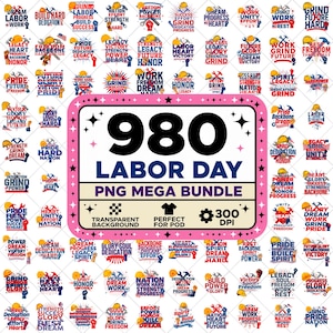 Labor Day PNG Bundle | Construction Worker Mechanic Electrician Tradesman Graphics | Patriotic USA Shirt Designs