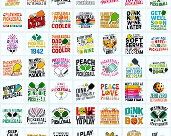 Funny Pickleball Lover PNG Bundle | Game Day Mom, Queen & Champion Shirt Designs | Digital Download