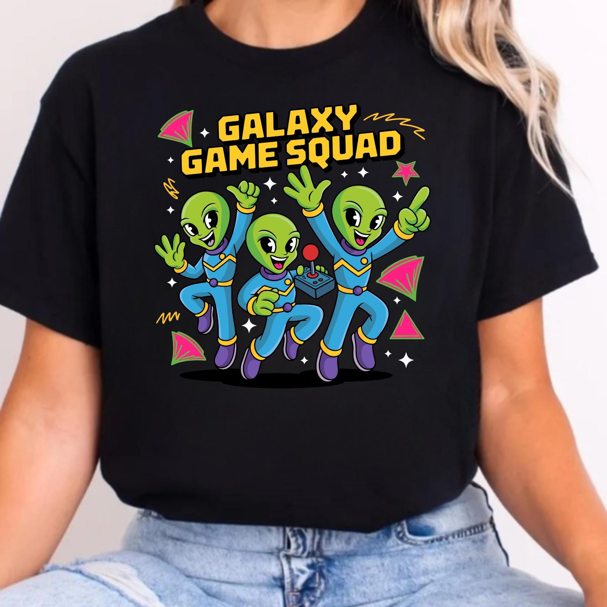Alien PNG SVG Bundle | Funny Space Creatures | UFO Illustration