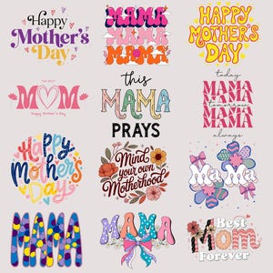 Mors dag PNG SVG | Mammalivscitat Coquette Rosettrutiga Designs | Sublimeringsfiler
