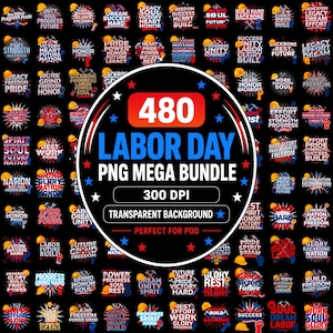 Labor Day PNG Bundle | Hard Hat Workforce Appreciation Artwork | Blue Collar Career Graphics Design