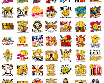 Softball PNG Bundle | Coquette Bow Designs, Game Day Graphics, Mama Clipart, Sports Sublimation