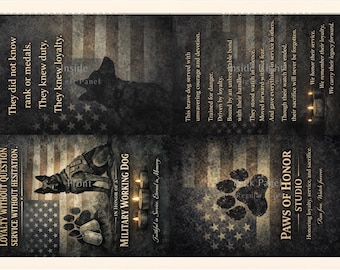 Militärarbeitshund-Gedenkkarte | K9 Tribute, Beileid Geschenk (Digitaler Download)