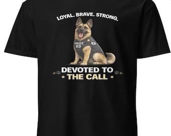 Deutscher Schäferhund K9 Unisex T-Shirt für Polizei und Polizei
