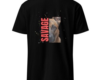 Wildes belgisches Malinois T-Shirt | Wilder Hund Grafik Tee