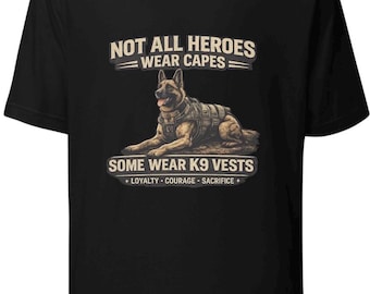 K9 Tribute Shirt, belgischer Malinois Arbeitshund, Polizei & Militär Unterstützung