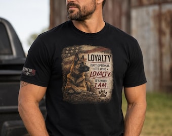 T-Shirt für Belgische Schäferhund-Fans | Used-Look-T-Shirt mit amerikanischer Flagge für Hundeliebhaber