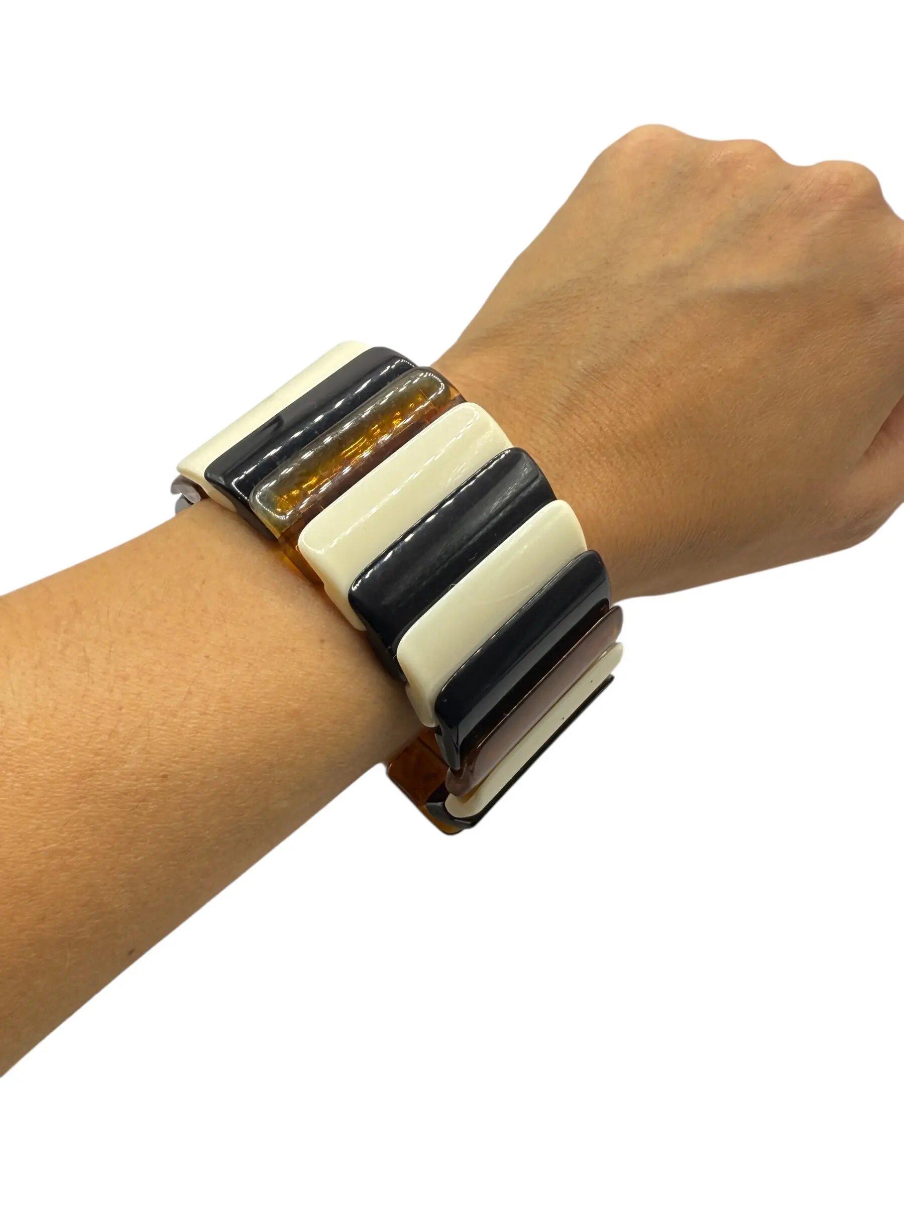 Bracelet Manchette Tibétaine Ambre Et Métal Argenté – Style Bohème