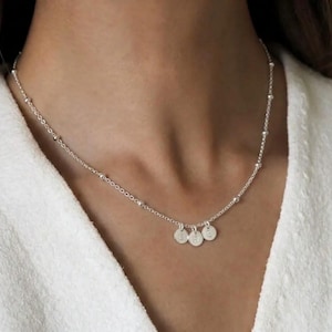 Sterling Silver Initial Necklace, Personalized Letter Pendant