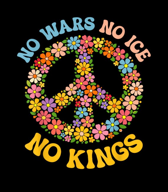 No Wars No ICE No Kings PNG, Floral Resist Anti War Abolish ICE No Kings png, Political Protest Png, Political Statement Png