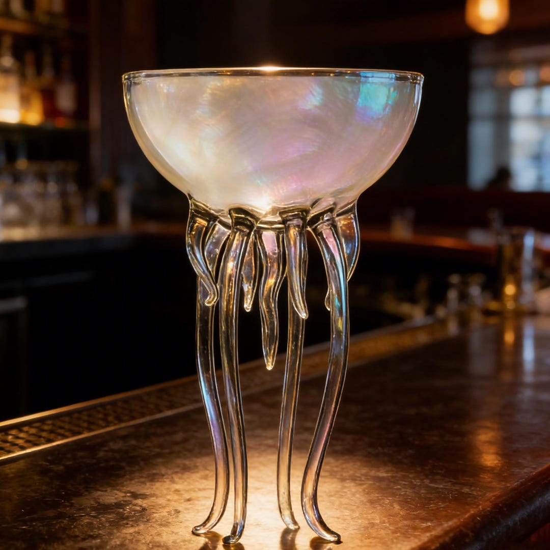 Jellyfish Martini Glass Octopus Tentacle Cocktail Cup Creative Ocean ...