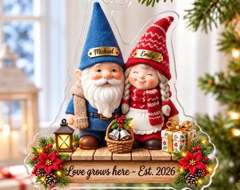 Personalized Knitting Gnome Christmas Ornament 2026, Custom Crochet Lover Gift, Cozy Winter Tree Decor, Just A Girl Who Loves Cozy Things