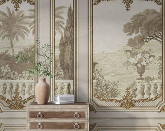 Vintage French Wallpaper Peel and Stick Classic Botanical Removable Mural Non Woven Vinyl