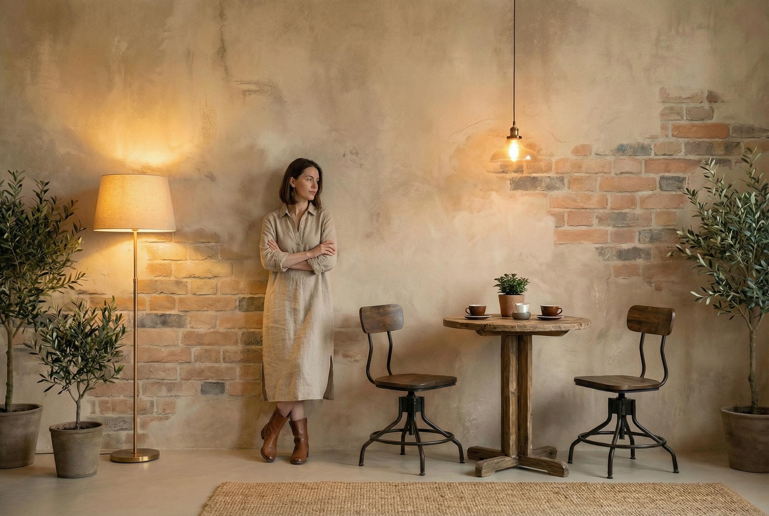 Rustic Brick Effect Wallpaper Removable Peel and Stick Loft Wall Mural ...