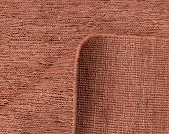 Natural Jute Rug, Handwoven Beige Boho Flatweave Area Carpet for living room