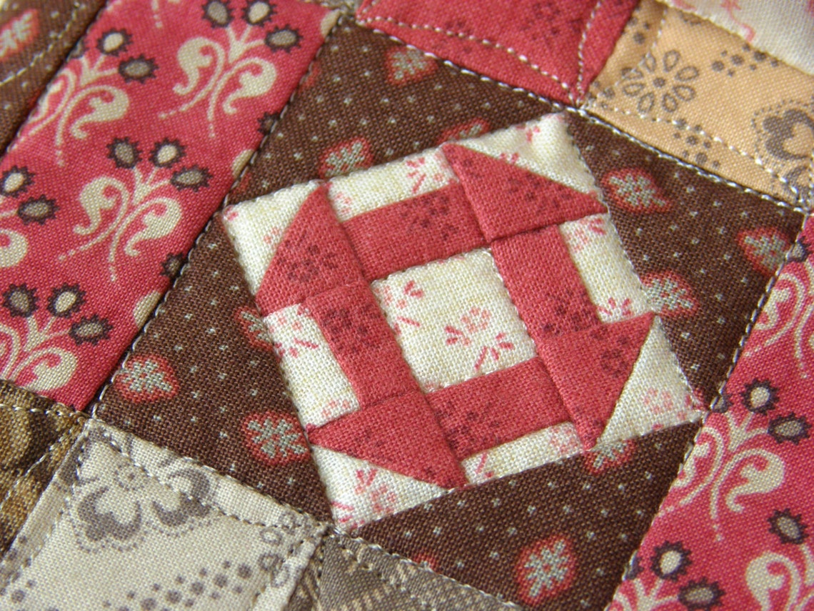Dollhouse Miniature Quilt with 2 Matching Bed Pillows & Etsy