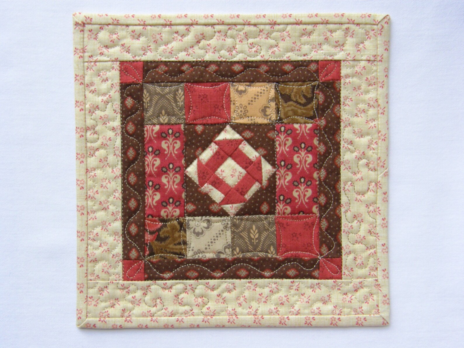 Dollhouse Miniature Quilt with 2 Matching Bed Pillows & Etsy