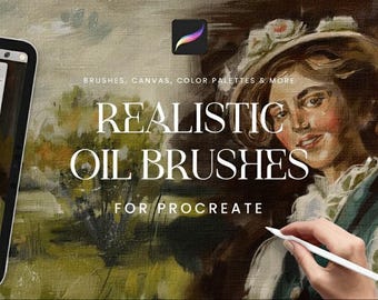 Procreate Realistic Oil Paint Brushes | Natural Oil Painting Textures & Strokes | Digital Brush Set | Instant Download