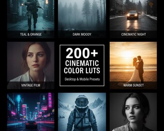 50 Cyberpunk Lightroom Presets & LUTs 2021 | Neon Futuristic Photo, Video Color Grading | Instant Download
