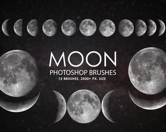 Moon Brushes for Procreate | Lunar Phases, Moon Textures & Celestial Stamp Brushes for Digital Art