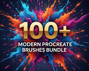100+ Modern Procreate Brushes Pack | Awesome Creative Brushes for Illustration, Lettering & Digital Art