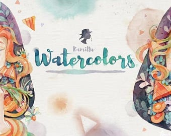 150 Watercolor, Gouache & Ink Brushes for Procreate | Realistic Paint, Wash Inking Brush Set
