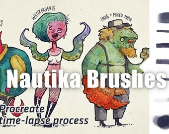 Nautika Brushes for Procreate | Nautical & Ocean-Inspired Digital Brushes for Illustration, Lettering Design