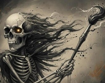 200 SkeleTones Procreate Brushes | Skeleton, Skull, Bone Texture Brushes for Dark Art & Illustration