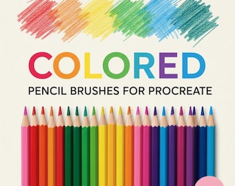 Colored Pencil Brushes for Procreate | Realistic Pencil Texture & Shading Tools for Sketching and Illustration