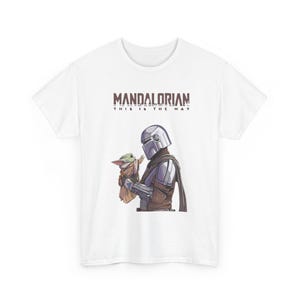 Mandalorian and Grogu Shirt Star Wars T-Shirt Baby Yoda Shirt This is The Way Tee Grogu Unisex Tee image 4