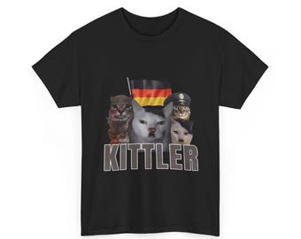 Kittler T-Shirt Funny Cat Meme T-Shirt Cat Lover Shirt Gen-Z Joke Unisex Graphic Tee Cat Mom Gift