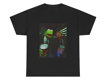Funny Trump T-Shirt Trump Drinking with Kermit Frog Donald Trump Shirt Gen-Z Funny Meme Tee Unisex Graphic Tee Repulican Tee MAGA
