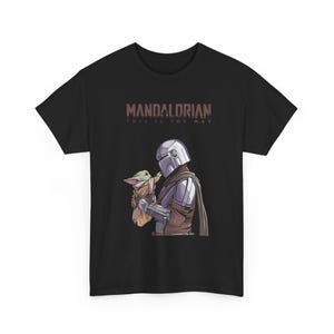 Mandalorian and Grogu Shirt Star Wars T-Shirt Baby Yoda Shirt This is The Way Tee Grogu Unisex Tee image 1