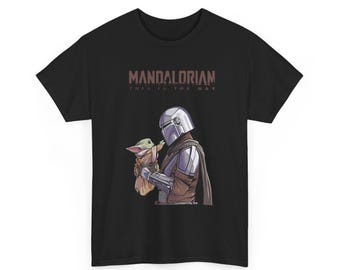 Mandalorian and Grogu Shirt Star Wars T-Shirt Baby Yoda Shirt This is The Way Tee Grogu Unisex Tee