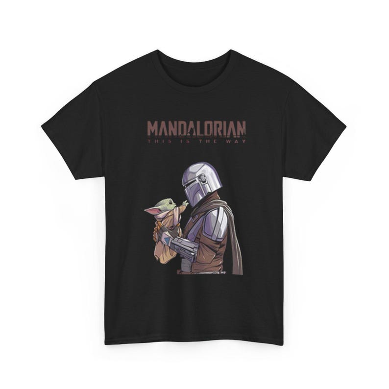 Mandalorian and Grogu Shirt Star Wars T-Shirt Baby Yoda Shirt This is The Way Tee Grogu Unisex Tee image 1