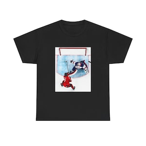 Connor Hellebuyck T-Shirt Team USA Ice Hockey Olympic Gold Medal Hellebuyck Save USA vs Canada