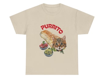Purrito Cat T-Shirt Funny Cat Meme Shirt Cat Lover Shirt Burrito Unisex Graphic Tee Purrito de Gato