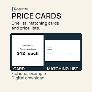 Price Tag Maker & Matching Price List (HTML Download, CSV Import, Letter/A4)