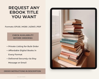 Ebook request in EPUB / MOBI / AZW3 / PDF — Request Any Title You Want