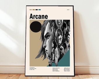 Arcane League of Legends Poster, Jinx Vi Wall Art