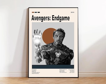 Avengers Endgame, Movie Poster, Canvas Wall Art, Superhero Movie Print,Comic Fans Decor