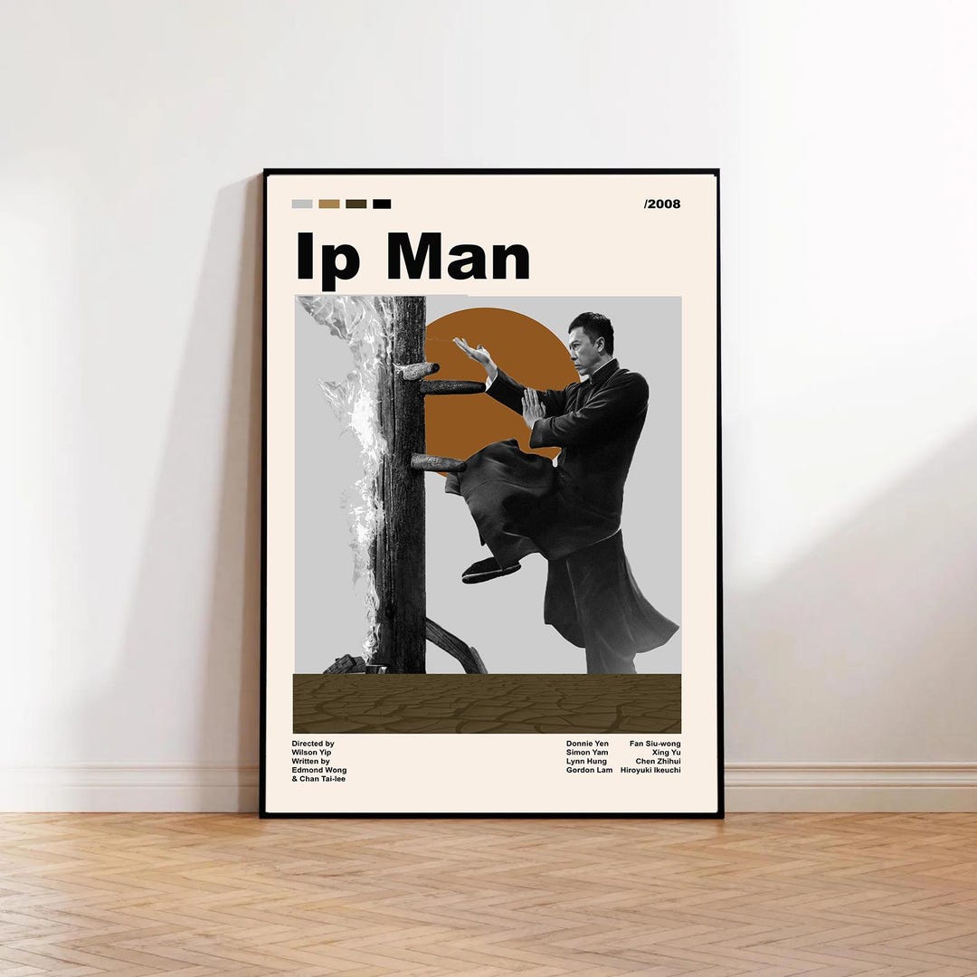 Ip Man Movie Poster, Mid Century Modern Minimalist Print, Donnie Yen ...