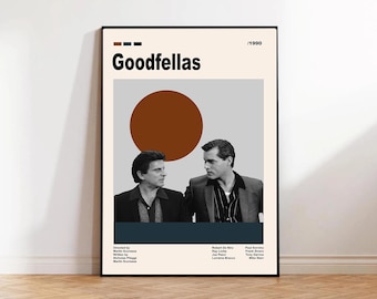 GoodFellas Movie Poster, Vintage Retro Art Print, Robert De Niro, Martin Scorsese, Film Fan Collection, Gangster Movie Poster, Wall Art