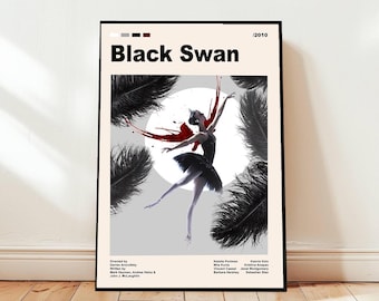Black Swan, Classic Movie Posters, Natalie Portman Canvas Art Print, Film Fan Collection