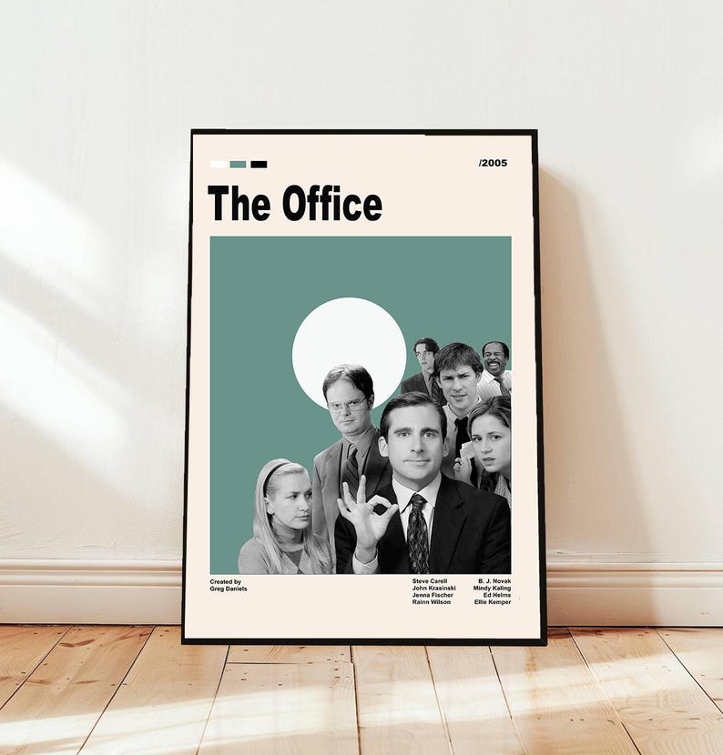 The Office Movie Poster, Famous Comedy Series, Mid Century Modern ...