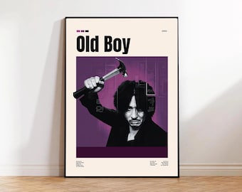 Old boy Filmplakat, koreanisches Filmplakat, Filmplakatcollage, Geschenk für Kinoliebhaber, Wohnkultur